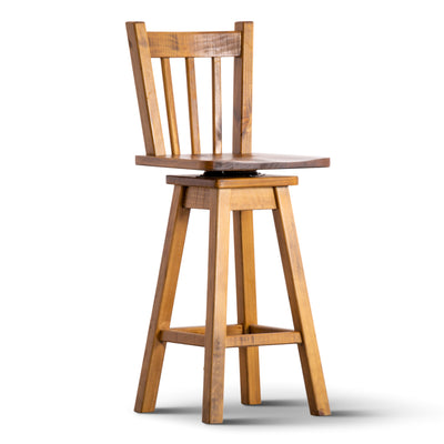 Teasel Bar Chair Stools Barstool Dining Solid Pine Timber Wood - Rustic Oak