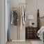 Metal Coat Rack Marble Base Hooks Clothes Coats Bag Tree Hat Display Hanger Stand Organiser 2 Pole