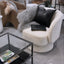 Interior Ave - Celine Swivel Armchair – Chenille Pearl White