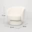 Interior Ave - Celine Swivel Armchair – Chenille Pearl White