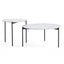 Interior Ave - Bianco Nested Coffee Table Set - White Marble Stone