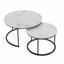 Interior Ave - Executive Stone Nested Coffee Table Set - White & White