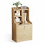 Minimalist Wooden Nightstand Multi-Functional Top Storage Natural Design