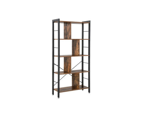 VASAGLE 4 Tier Bookshelf with Compartments