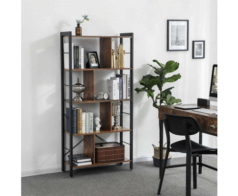 VASAGLE 4 Tier Bookshelf with Compartments