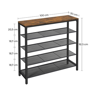 VASAGLE 5 Tier Shoe Bench