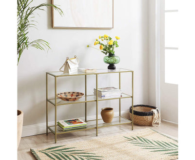 VASAGLE Sofa Console Table with 3 Shelves