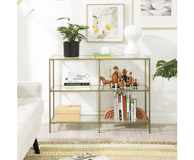 VASAGLE Sofa Console Table with 3 Shelves