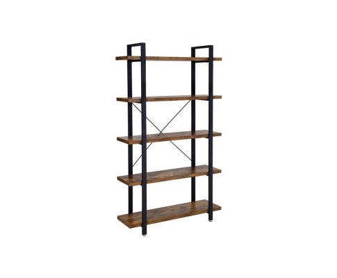 VASAGLE Bookshelf 5-Tier Industrial Stable Bookcase