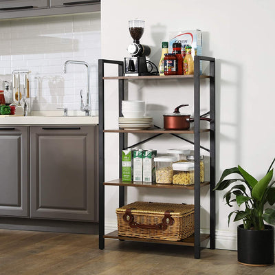 VASAGLE 4-Tier Industrial Ladder Shelf Living Room Bookcase