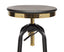 Industrial Wooden Height Adjustable Swivel Bar Stool - Gold Black