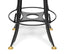 Industrial Wooden Height Adjustable Swivel Bar Stool - Gold Black