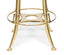 Industrial Height Adjustable Swivel Bar Stool with Oak Wood Top - Gold Finish