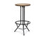 Industrial Wooden Iron Swivel Bar Stool - Black Rustic