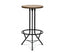 Industrial Wooden Iron Swivel Bar Stool - Black Rustic