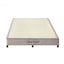 Mattress Base Ensemble Double Size Solid Wooden Slat in Beige with Removable Cover