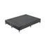 Mattress Base Ensemble Queen Size Solid Wooden Slat in Black with Removable Cover