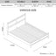 4 Pieces Bedroom Suite Natural Wood Like MDF Structure Queen Size Oak Colour Bed, Bedside Table & Tallboy