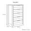 4 Pieces Bedroom Suite Natural Wood Like MDF Structure Queen Size Oak Colour Bed, Bedside Table & Tallboy
