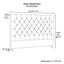 Bed Head Double Size French Provincial Headboard Upholsterd Fabric Beige