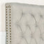 Bed Head King Size French Provincial Headboard Upholsterd Fabric Beige