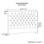 Bed Head Queen Size French Provincial Headboard Upholsterd Fabric Beige