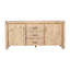 Buffet Sideboard in Oak Colour Constructed with Solid Acacia Wooden Frame Storage Cabinet with Drawers
