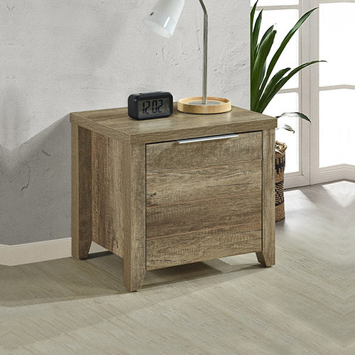 Bedside Table 2 drawers Storage Table Night Stand MDF in Oak