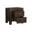 Bedside Table 2 drawers Night Stand Solid Wood Acacia Storage in Chocolate Colour