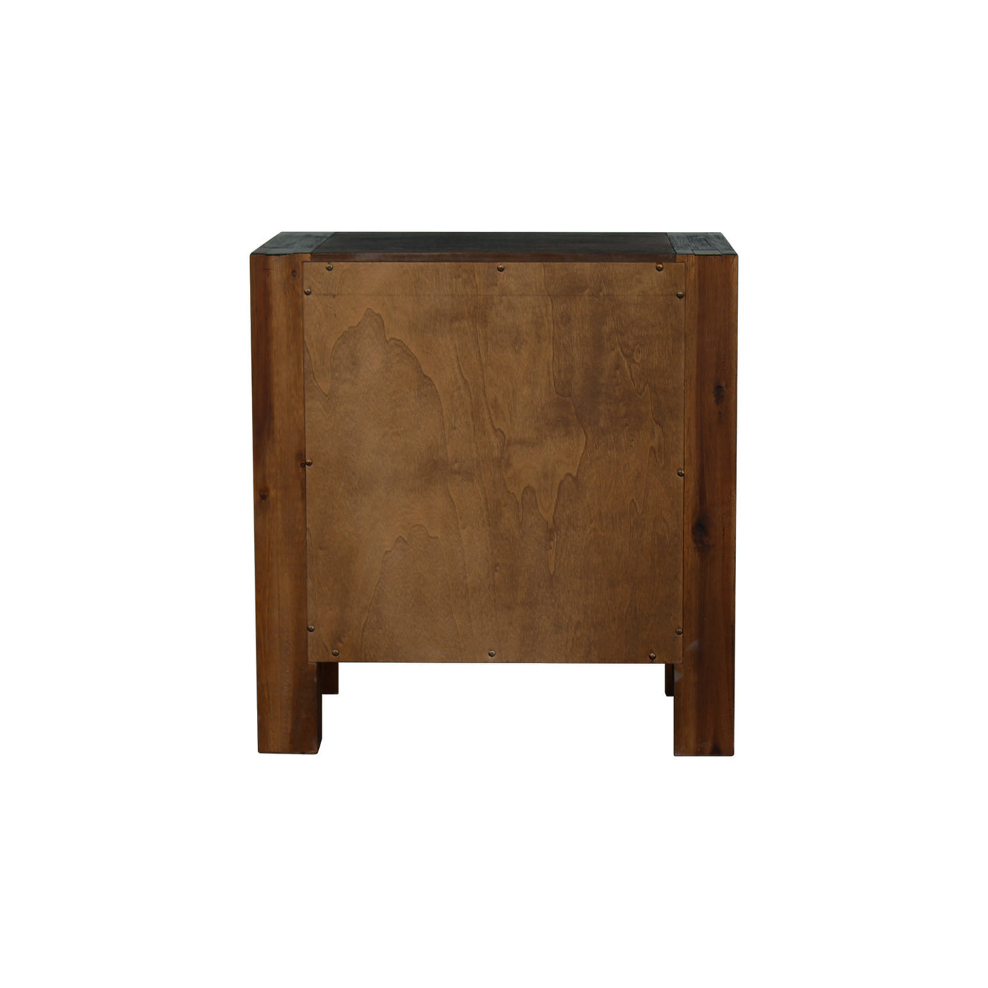 Bedside Table 2 drawers Night Stand Solid Wood Acacia Storage in Chocolate Colour