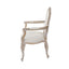 Large Size Oak Wood White Washed Finish Arm Chair Dining Set