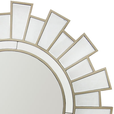 Wall Mirror MDF Silver Clear Image Lightweight MRR-02