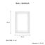 Wall Mirror MDF Silver Mirror Matching Fabric Rectangular Shape MRR-03