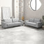 3+2 Seater Sofa Light Grey Fabric Lounge Set for Living Room Couch with Solid Wooden Frame Black Legs