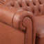 1 Seater 2 Seater 3 Seater Brown Sofa Lounge Set Button Tufted in Faux Leather