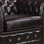 3+2+1 Seater Genuine Leather Upholstery Deep Quilting Pocket Spring Button Studding Sofa Lounge Set for Living Room Couch In Burgandy Colour