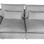 6 Seater Cloud Sectional Sofa in Belfast Fabric Grey Living Room Couch with Ottoman