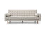 Sofa Bed 3 Seater Button Tufted Lounge Set for Living Room Couch in Fabric Beige Colour