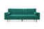 Sofa Bed 3 Seater Button Tufted Lounge Set for Living Room Couch in Velvet Green Colour