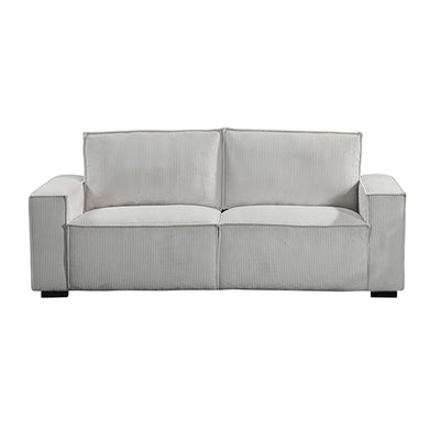 Reno 3 Seater Sofa Grey Colour Fabric Upholstery Wooden Structure Knock Down Feature In Back & Arms