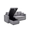 Multifunctional Sofa Bed Fabric Upholstery Chaise Section Comfy Cushions Armrests