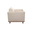 Single Seater Armchair Sofa Modern Lounge Accent Chair in Beige Fabric with Wooden Frame