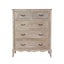 Tallboy Oak Wood Plywood Veneer White Washed Finish Storage Drawers