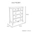 Tallboy Oak Wood Plywood Veneer White Washed Finish Storage Drawers