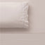 Accessorize White/Natural Piped Hotel Deluxe Cotton Sheet Set King