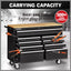 HORUSDY 9 Drawer Tool Box Chest Cabinet Trolley Box Garage Storage Toolbox Black