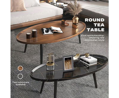 Coffee Table Living Room Accent Oval Table Contemporary Style Leisure Tea Table