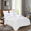 Diamond Pintuck Super King Size White Duvet Quilt Cover Set