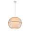Natural Woven Bamboo Sphere Pendant Lamp Hanging Light Bell Shade Boho Tropical