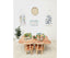 Child hardwood cloud table with 4 chairs